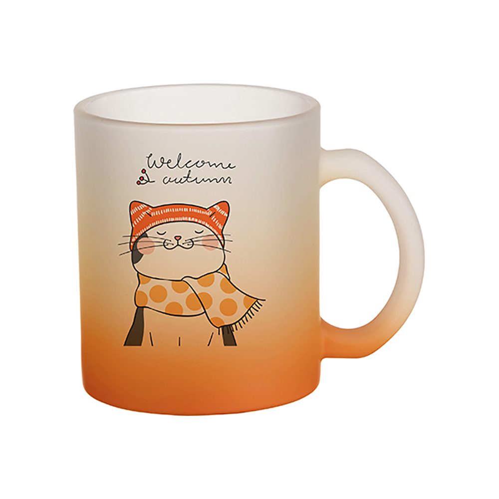 Taza vidrio esmerilado